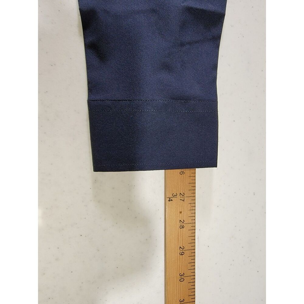 Men's Ted Baker Navy Blue Long Sleeve Button Shirt - Medium 15-15.5 - Picture 3 of 8